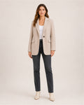 Women's Casual Blazer with Single Button