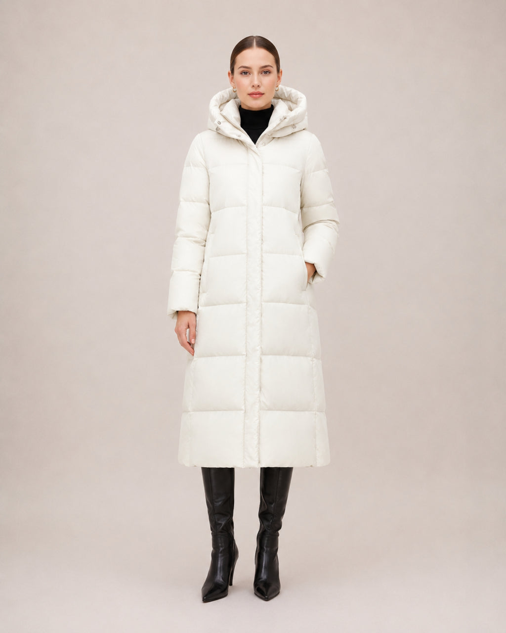 Women's Long Hooded Puffer Coat