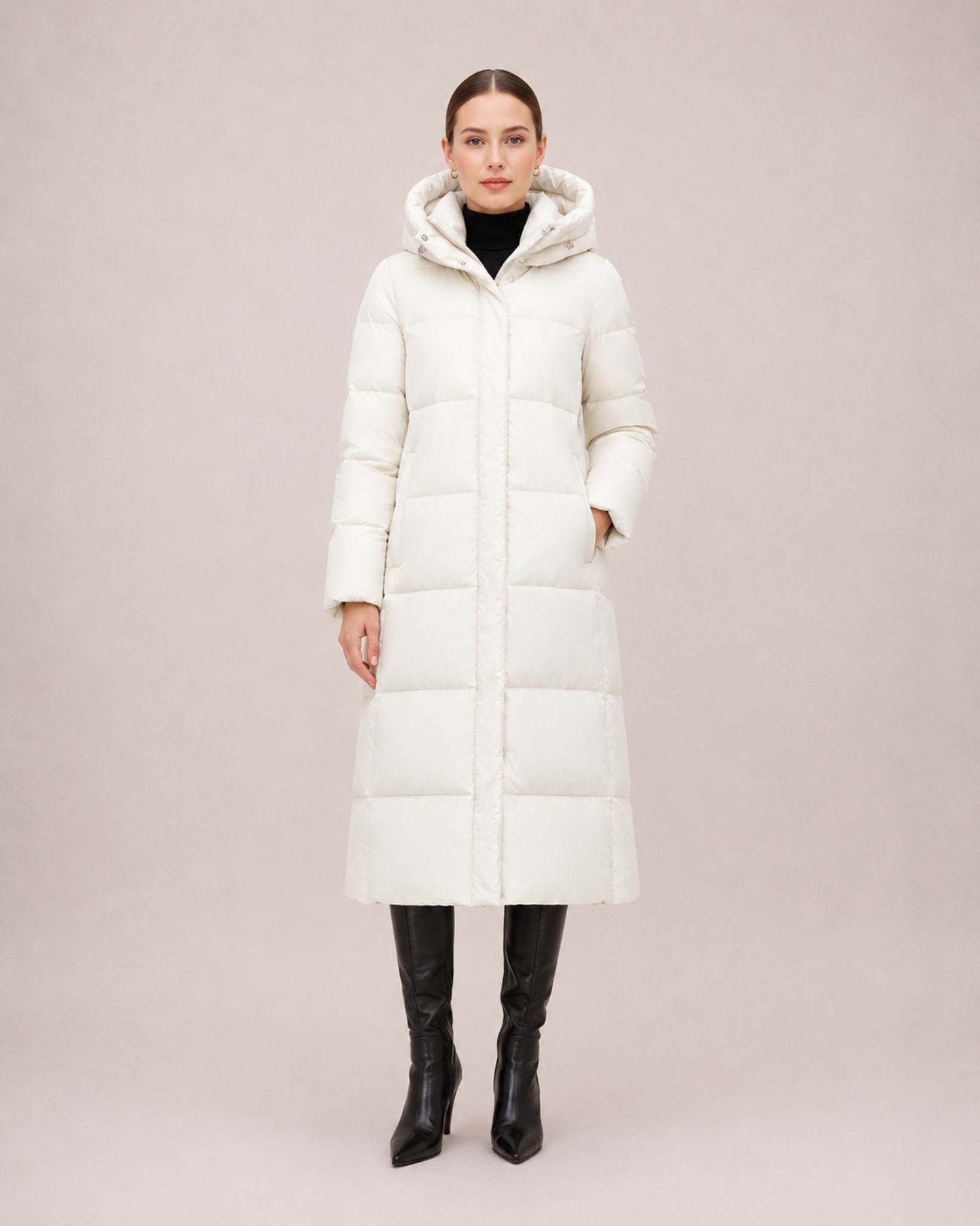 Women's Long Hooded Puffer Coat