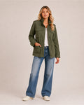 Women's Utility Jacket with Zip & Cargo Pockets