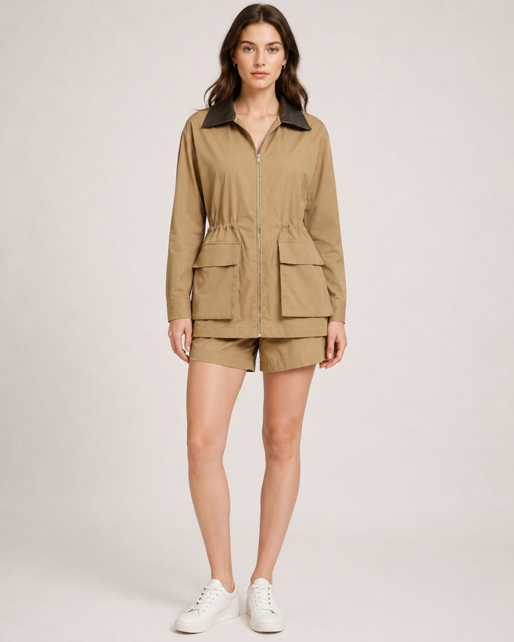 Women's Barn Jacket with Contrast Collar