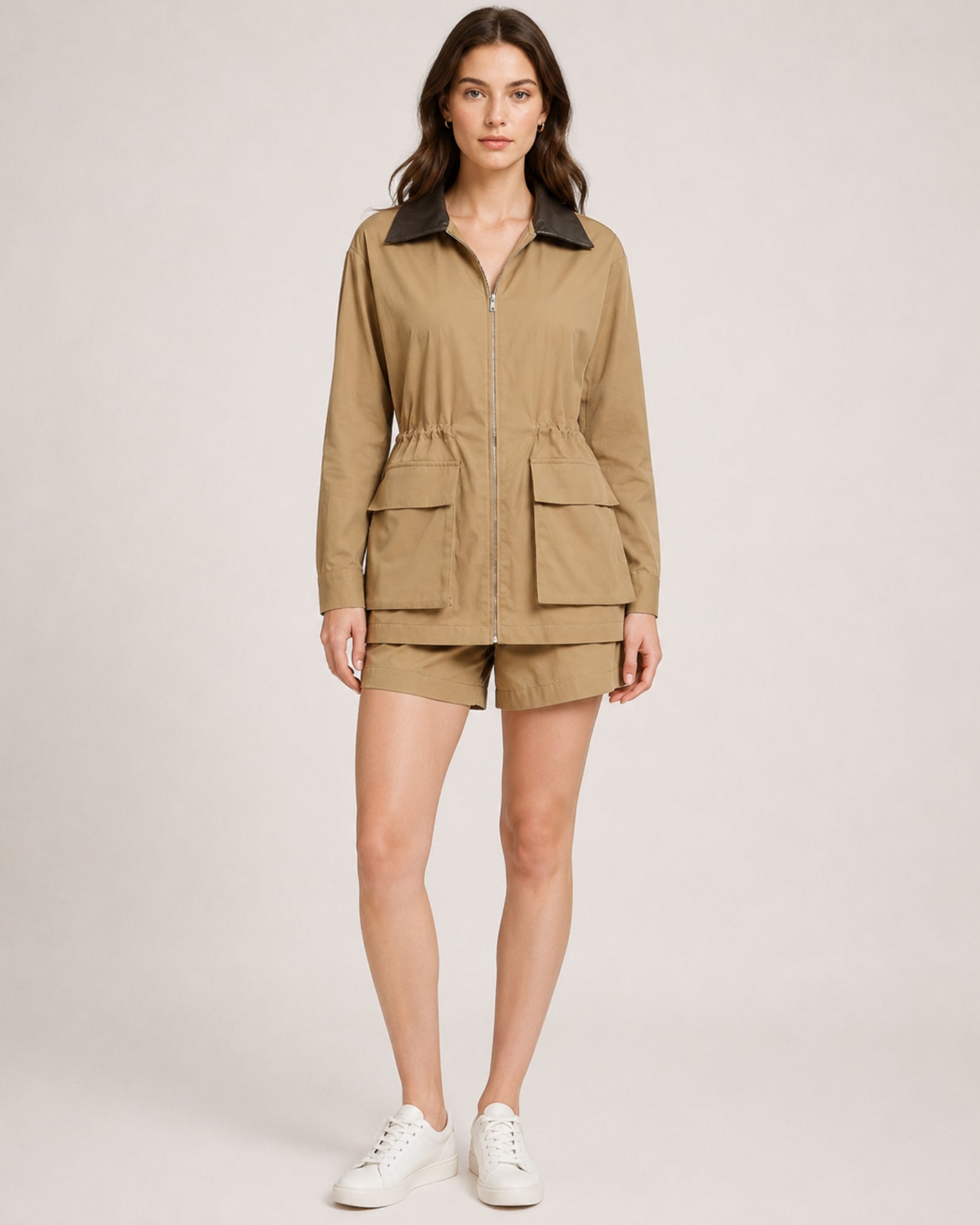Women's Barn Jacket with Contrast Collar