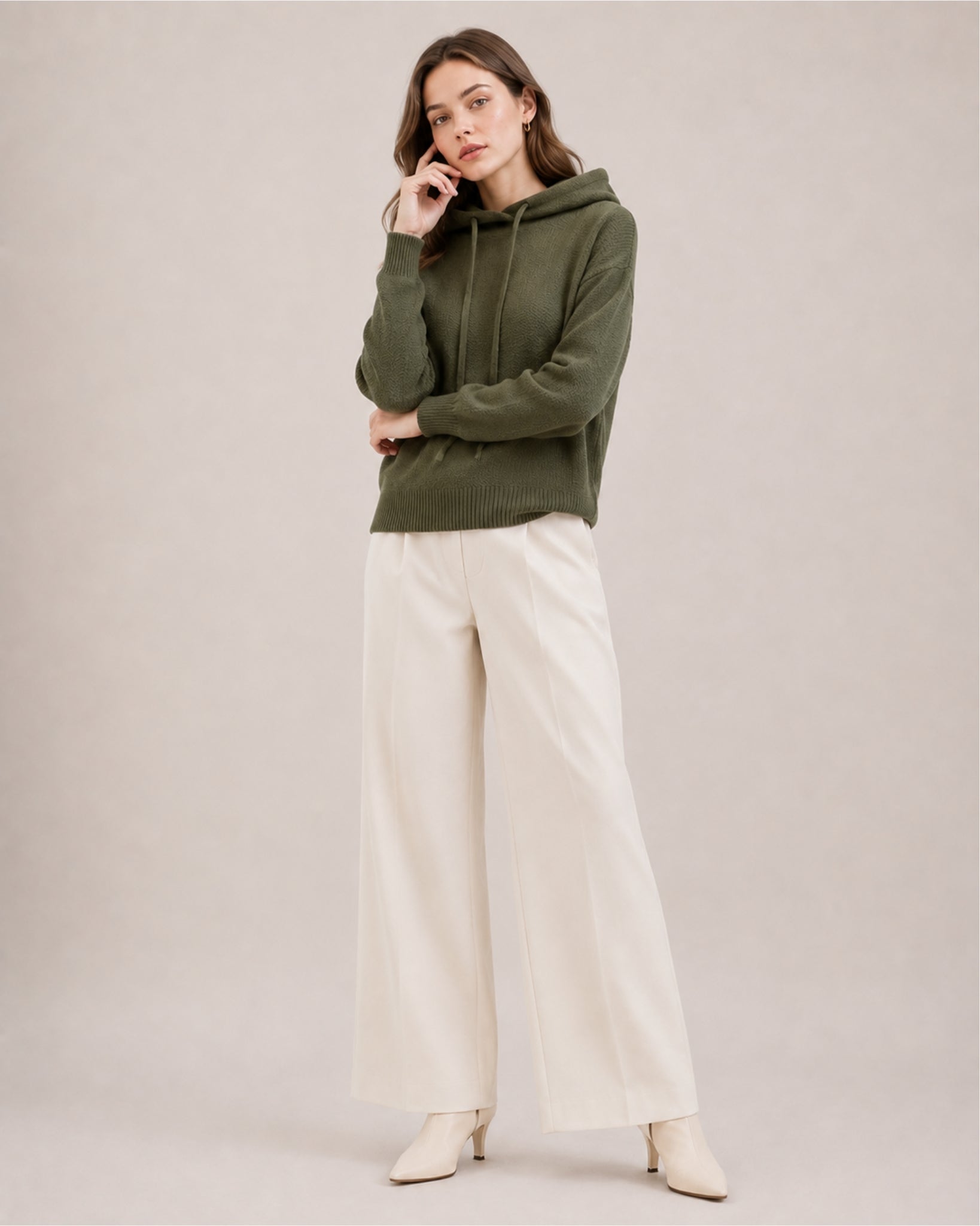 Women's Oversized Knitted Hoodie