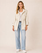 Women's Utility Jacket with Drawstring Waist