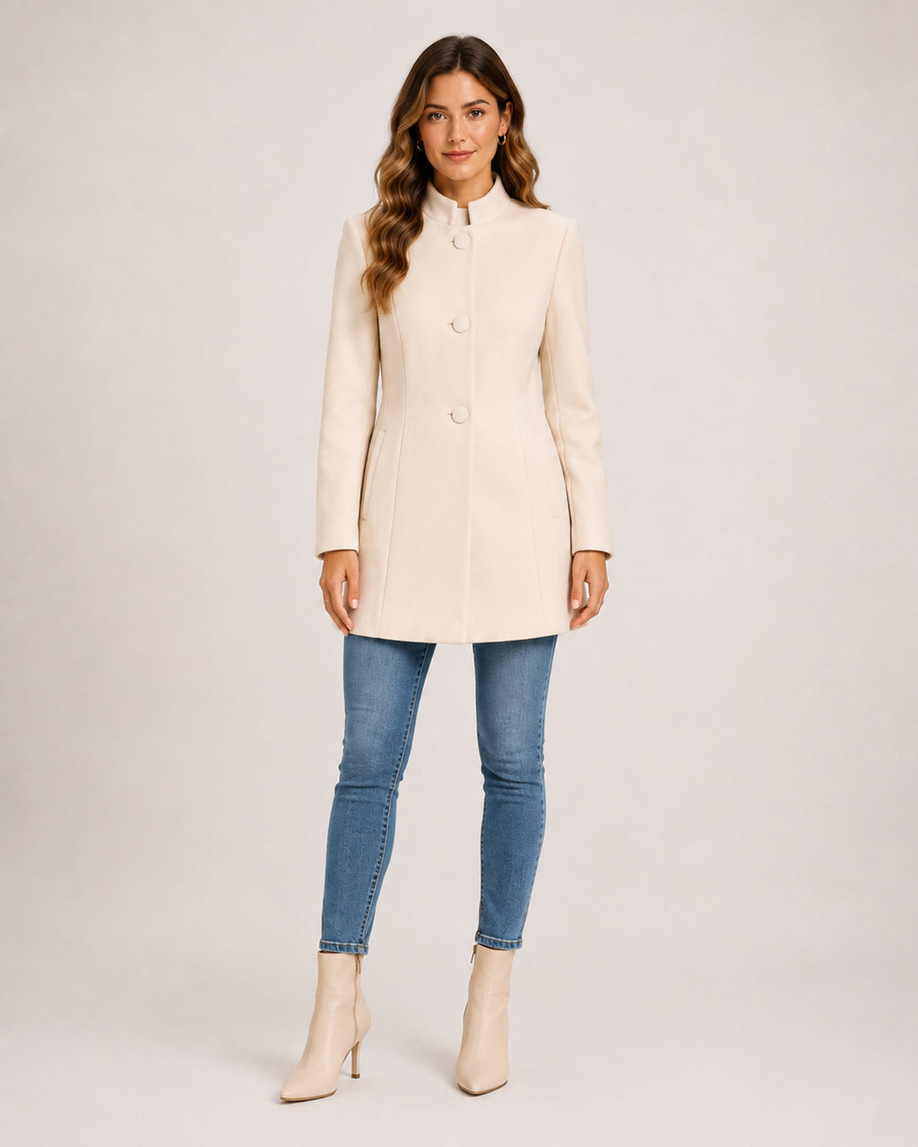Women's Stand-Collar Longline Blazer