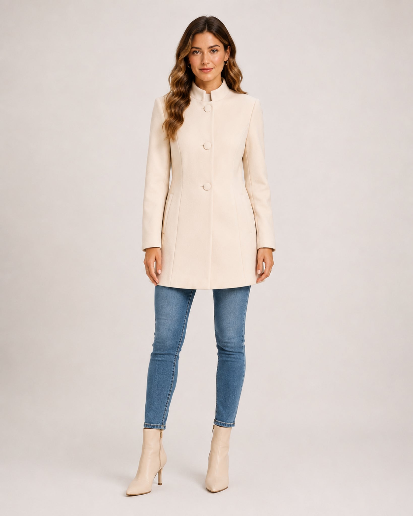 Women's Stand-Collar Longline Blazer