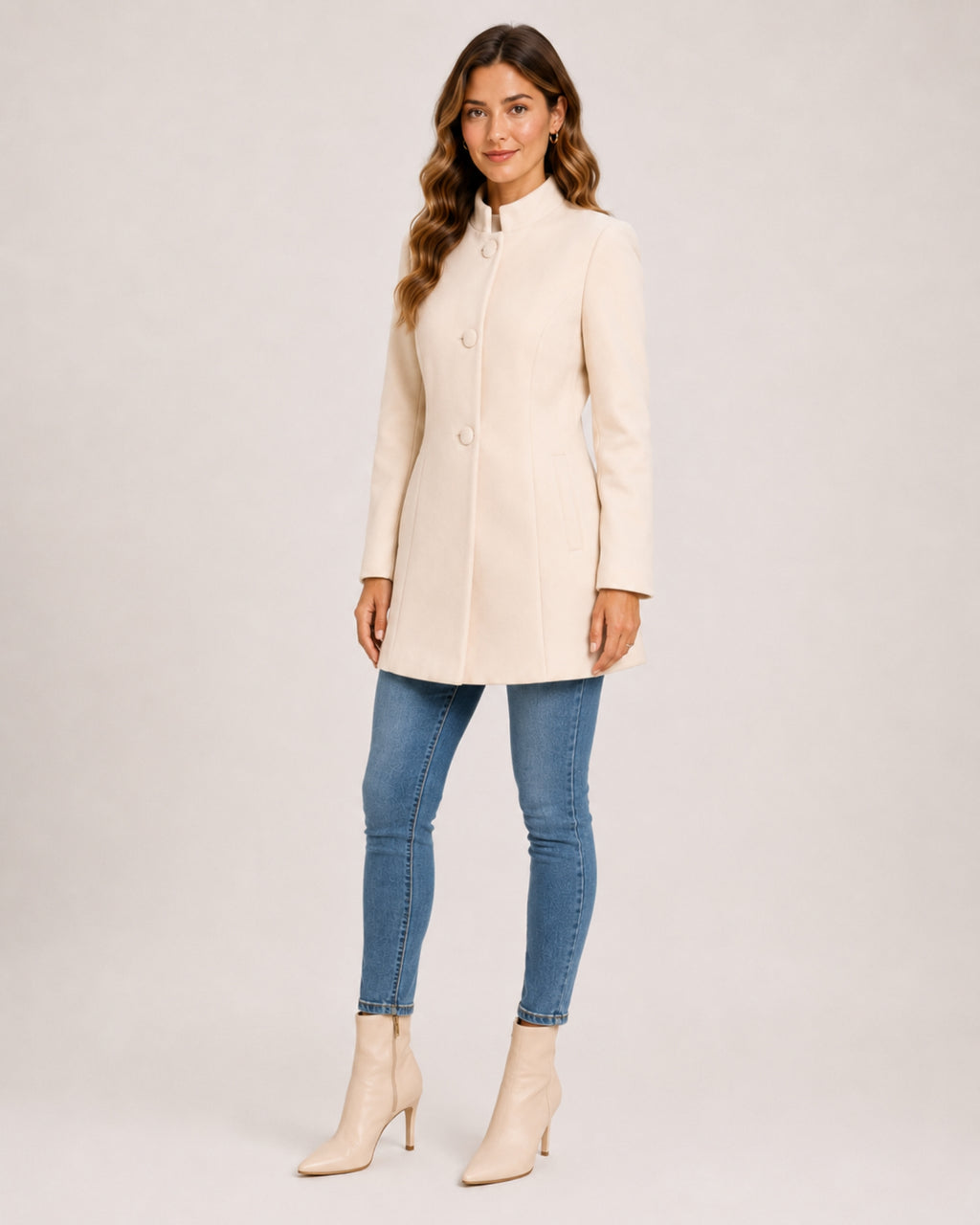 Women's Stand-Collar Longline Blazer