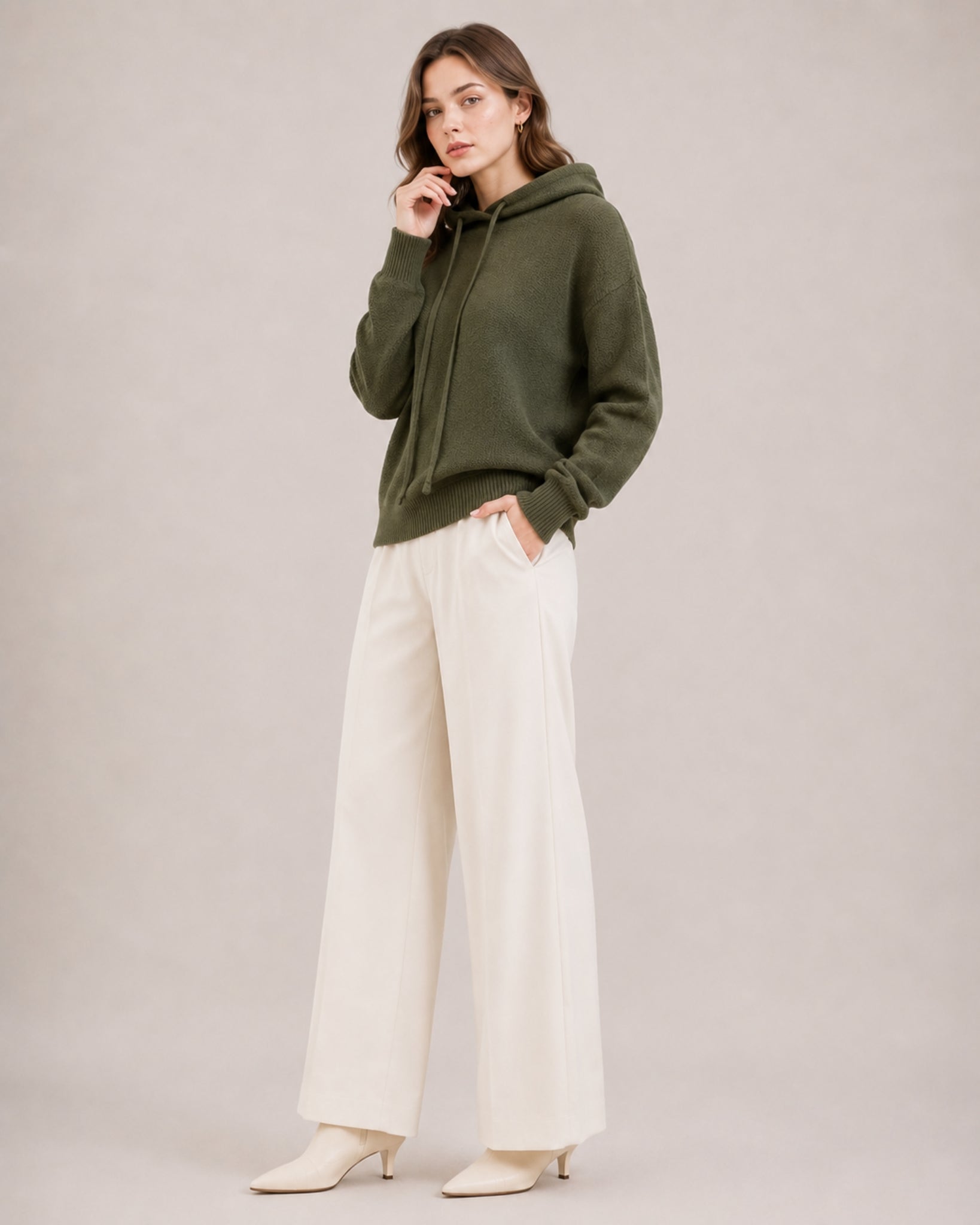 Women's Oversized Knitted Hoodie
