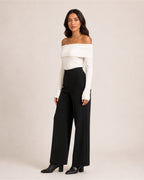 Women's Off Shoulder Knitted Jumper – Bardot Long Sleeve Jumper
