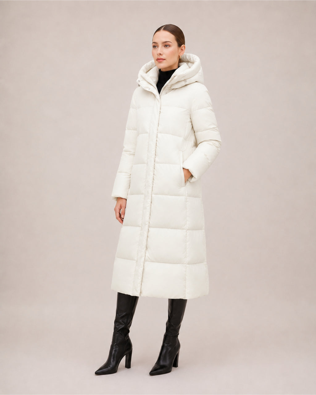 Women's Long Hooded Puffer Coat