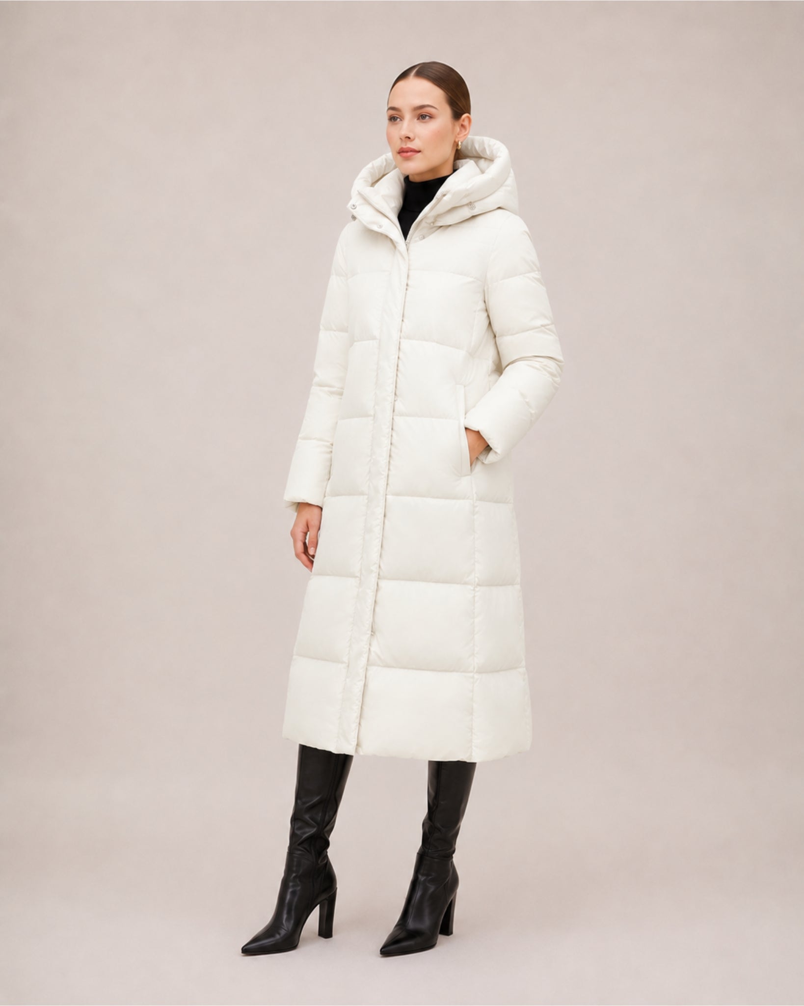 Women's Long Hooded Puffer Coat