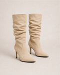 Women's Slouch Knee High Boots with High Heel