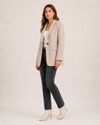 Women's Casual Blazer with Single Button