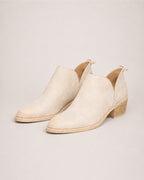 Women's Ankle Boots Low Block Heel Slip On Style