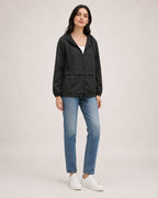 Women's Waterproof Jacket Lightweight Hooded Utility Style