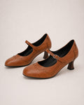 Women's Mary Jane Shoes Block Heel Buckle Strap Style