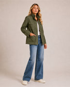 Women's Utility Jacket with Zip & Cargo Pockets