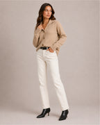Women's Button-Up Knitted Cardigan with Collar