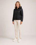 Women's Lightweight Hooded Puffer Jacket – Packable Zip-Up Coat