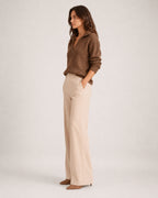 Women's Quarter-Zip Knitted Jumper with Relaxed Fit