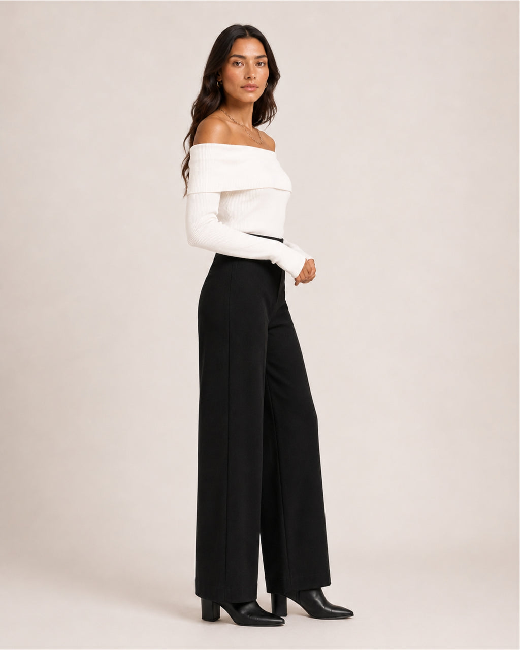 Women's Off Shoulder Knitted Jumper – Bardot Long Sleeve Jumper