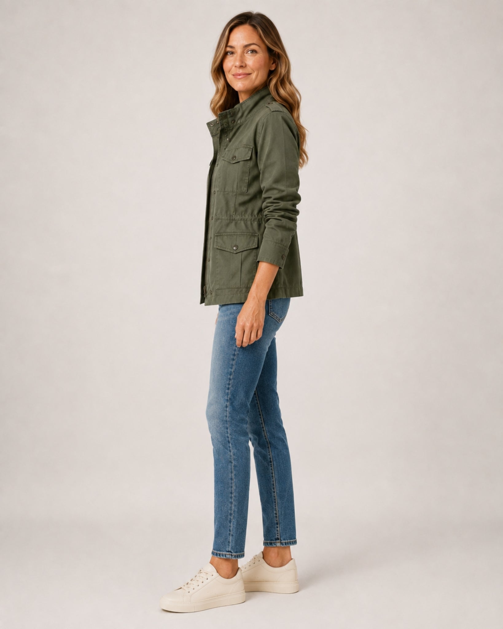 Women's Utility Jacket Lightweight Zip Front Style