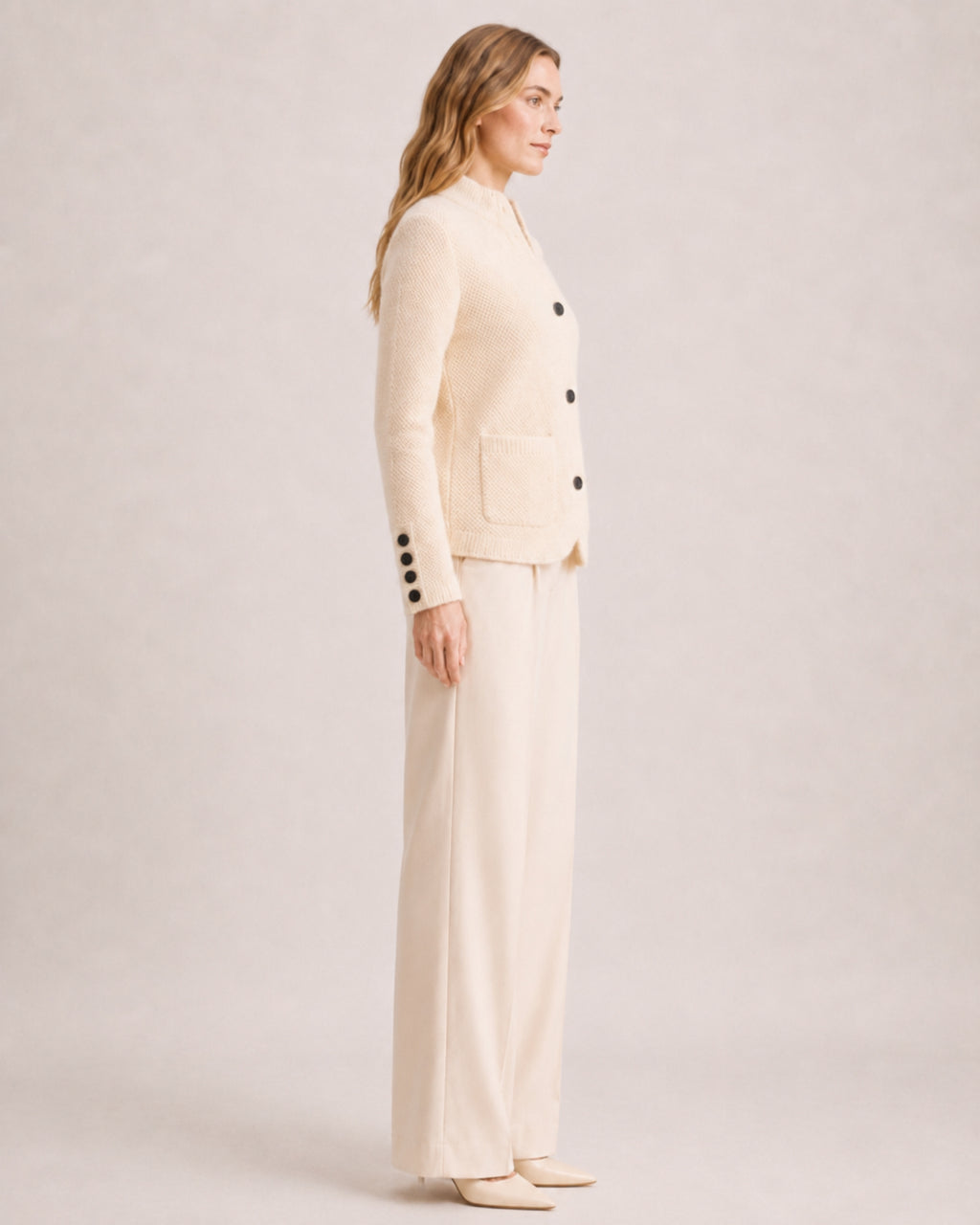 Women's Chunky Knit Cardigan Button Front Style