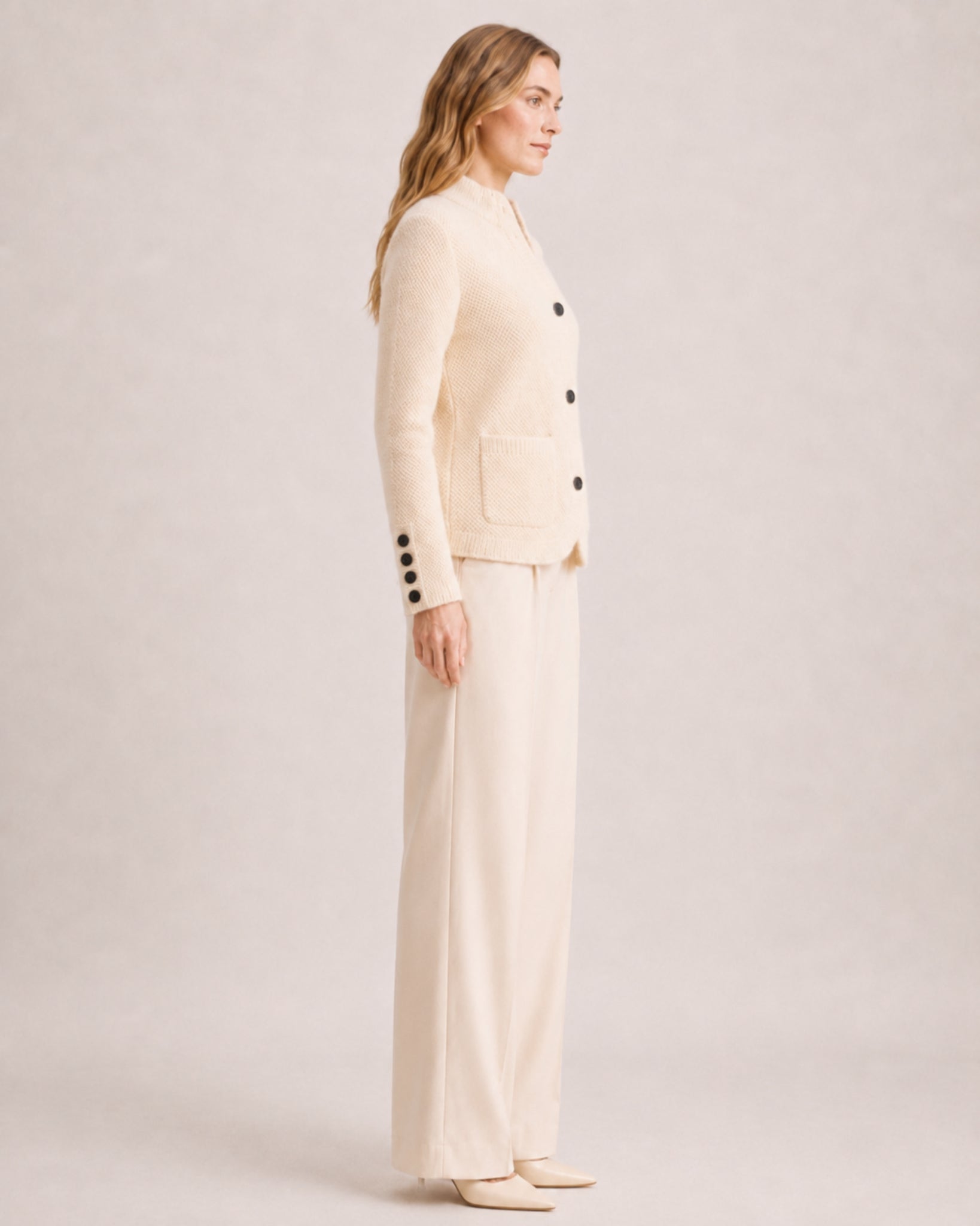 Women's Chunky Knit Cardigan Button Front Style