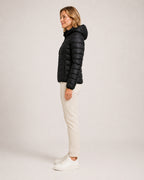 Women's Lightweight Hooded Puffer Jacket – Packable Zip-Up Coat