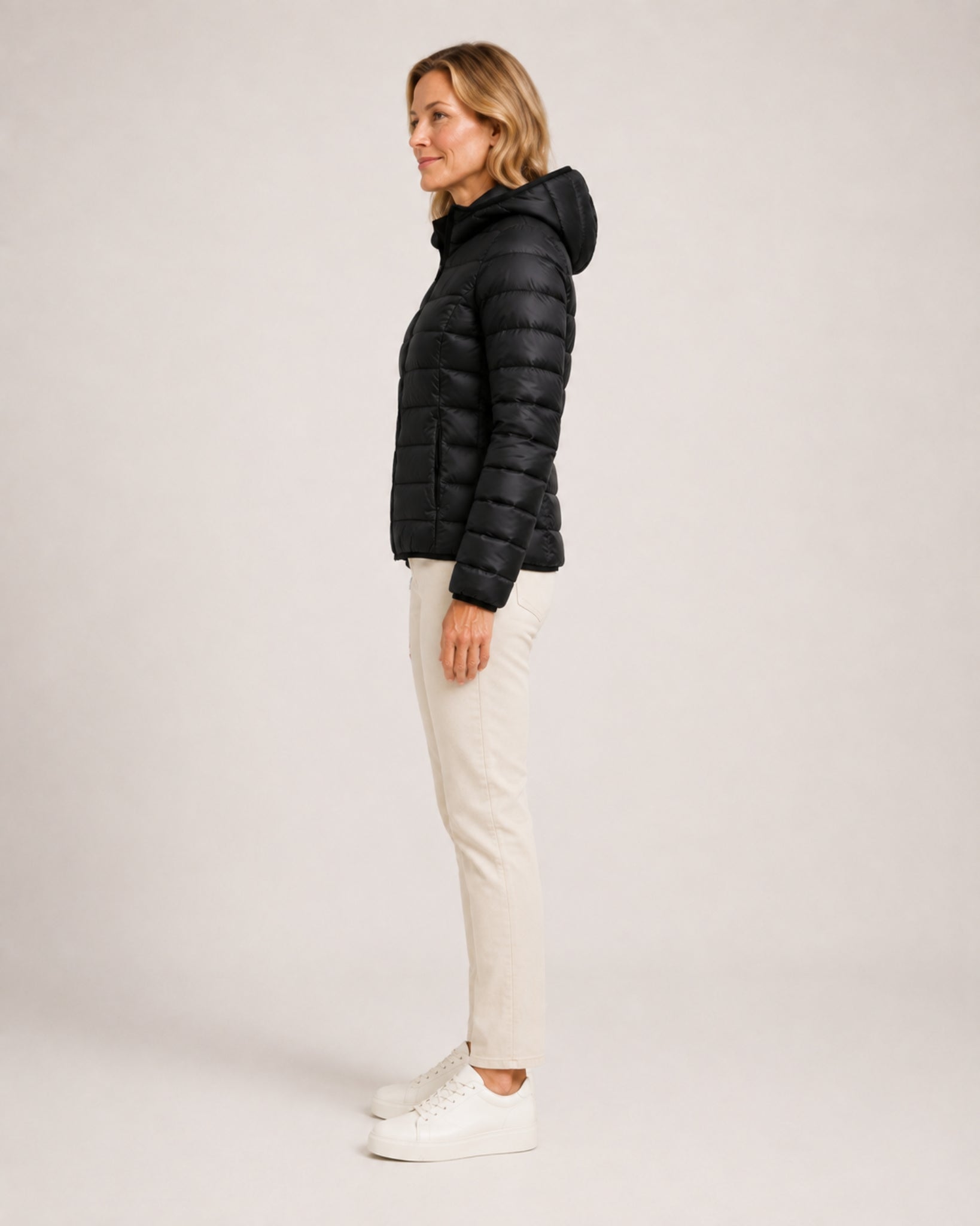 Women's Lightweight Hooded Puffer Jacket – Packable Zip-Up Coat