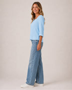 Women's Square Neck Crinkled Top