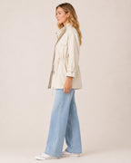 Women's Utility Jacket with Drawstring Waist