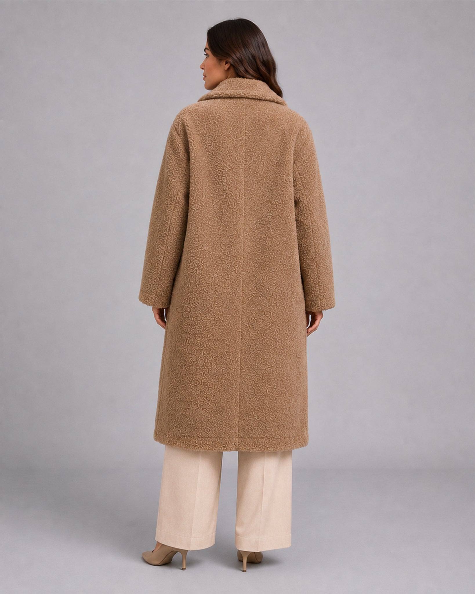 Women's Long Teddy Coat – Oversized Borg Winter Coat