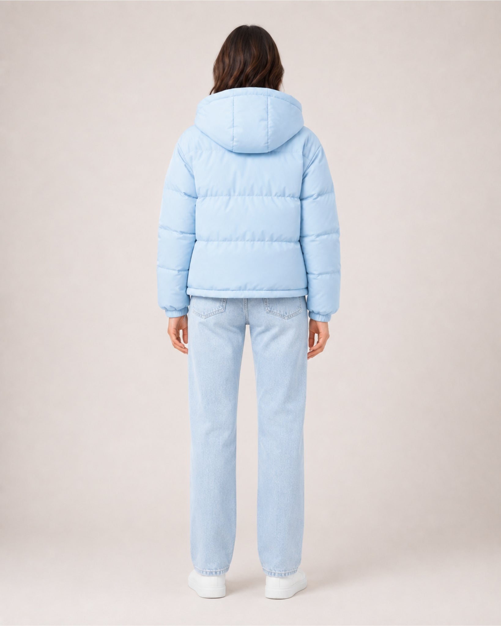 Women's Hooded Puffer Jacket – Warm Padded Zip-Up Coat