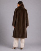 Women's Brown Faux Fur Coat – Long Fur Coat