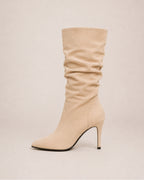 Women's Slouch Knee High Boots with High Heel