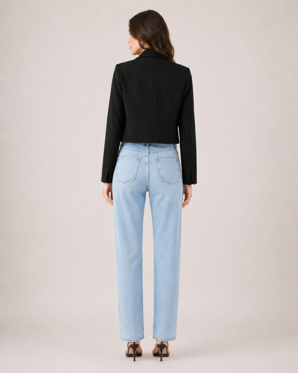 Women's Cropped Blazer and Long Sleeves