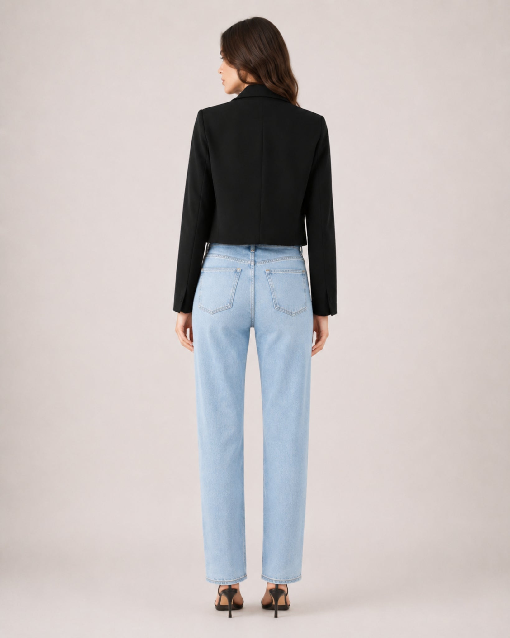 Women's Cropped Blazer and Long Sleeves