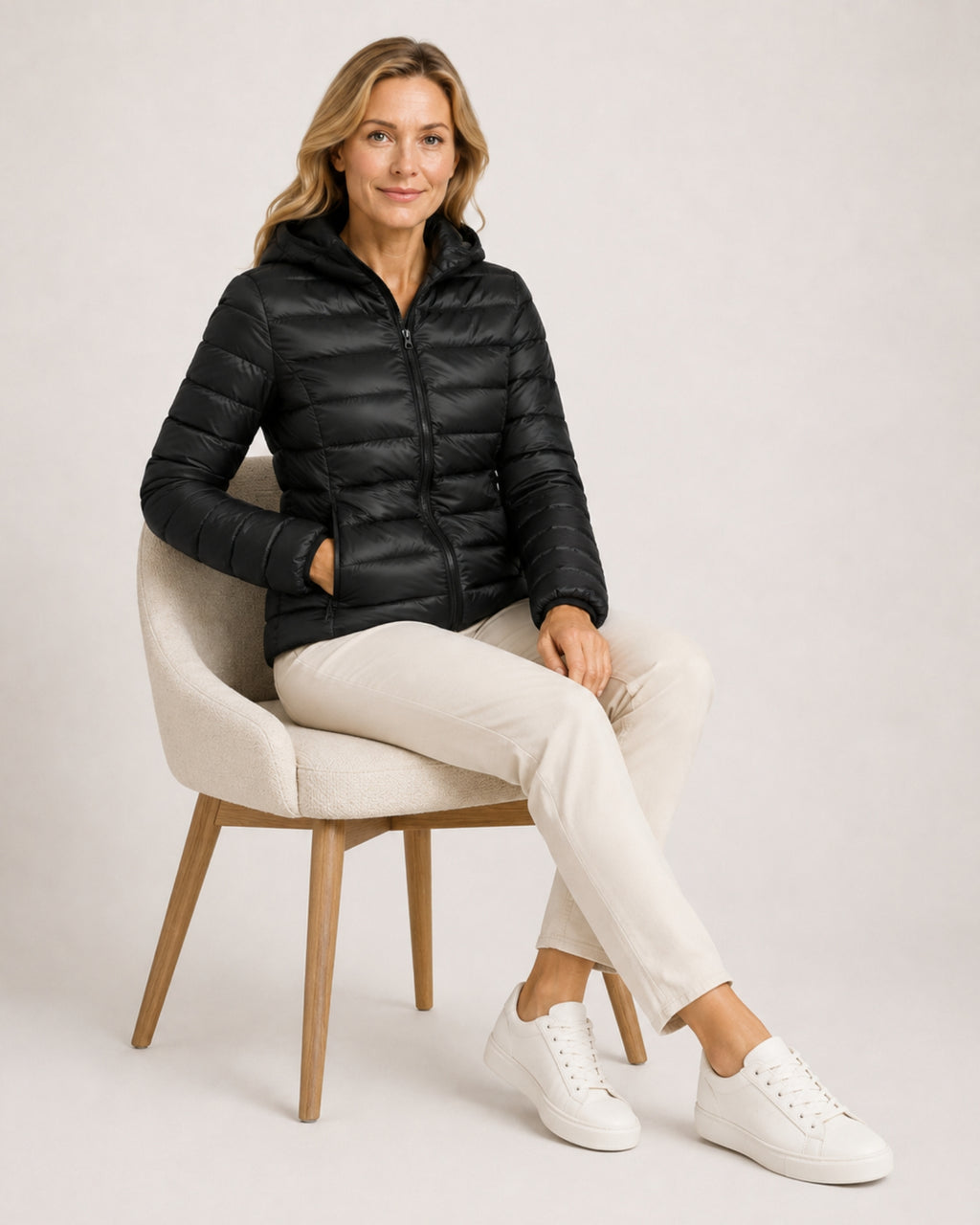 Women's Lightweight Hooded Puffer Jacket – Packable Zip-Up Coat