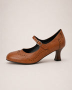 Women's Mary Jane Shoes Block Heel Buckle Strap Style