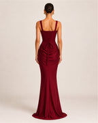 Women's Corset Bodycon Maxi Dress with Square Neck
