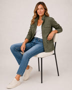 Women's Utility Jacket Lightweight Zip Front Style