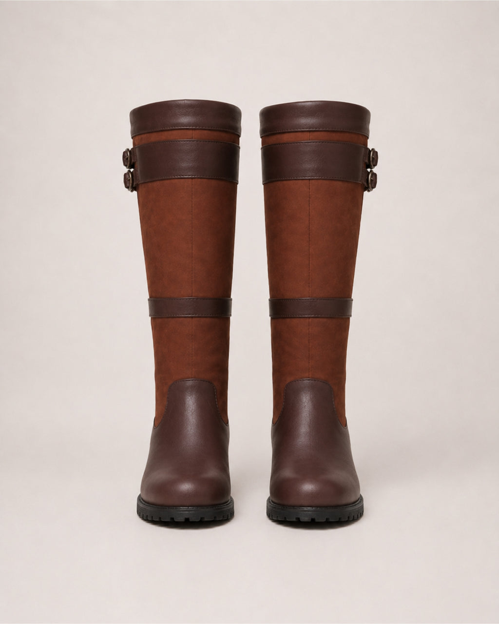 Women's Knee High Riding Boots Buckle Strap Country Style