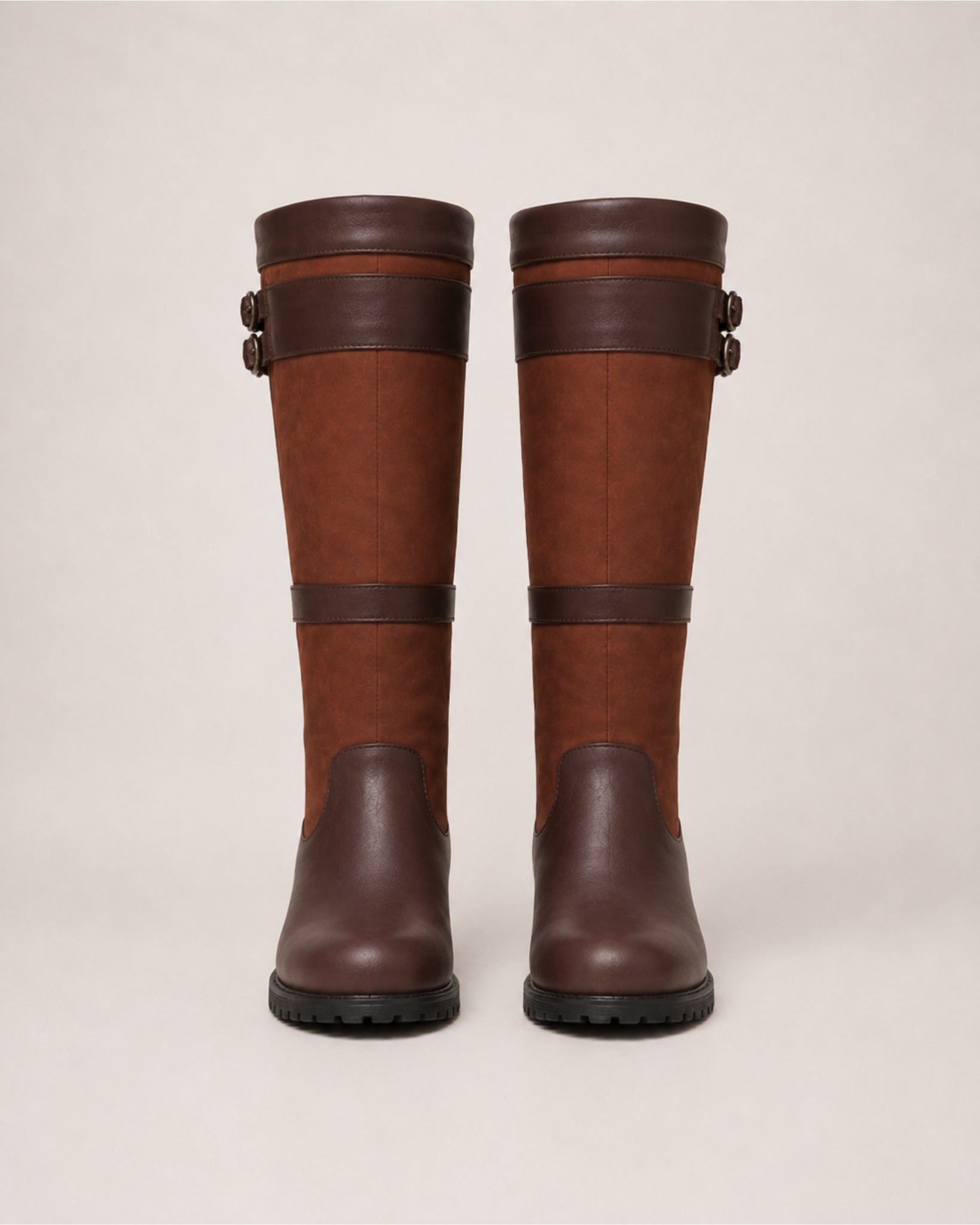 Women's Knee High Riding Boots Buckle Strap Country Style