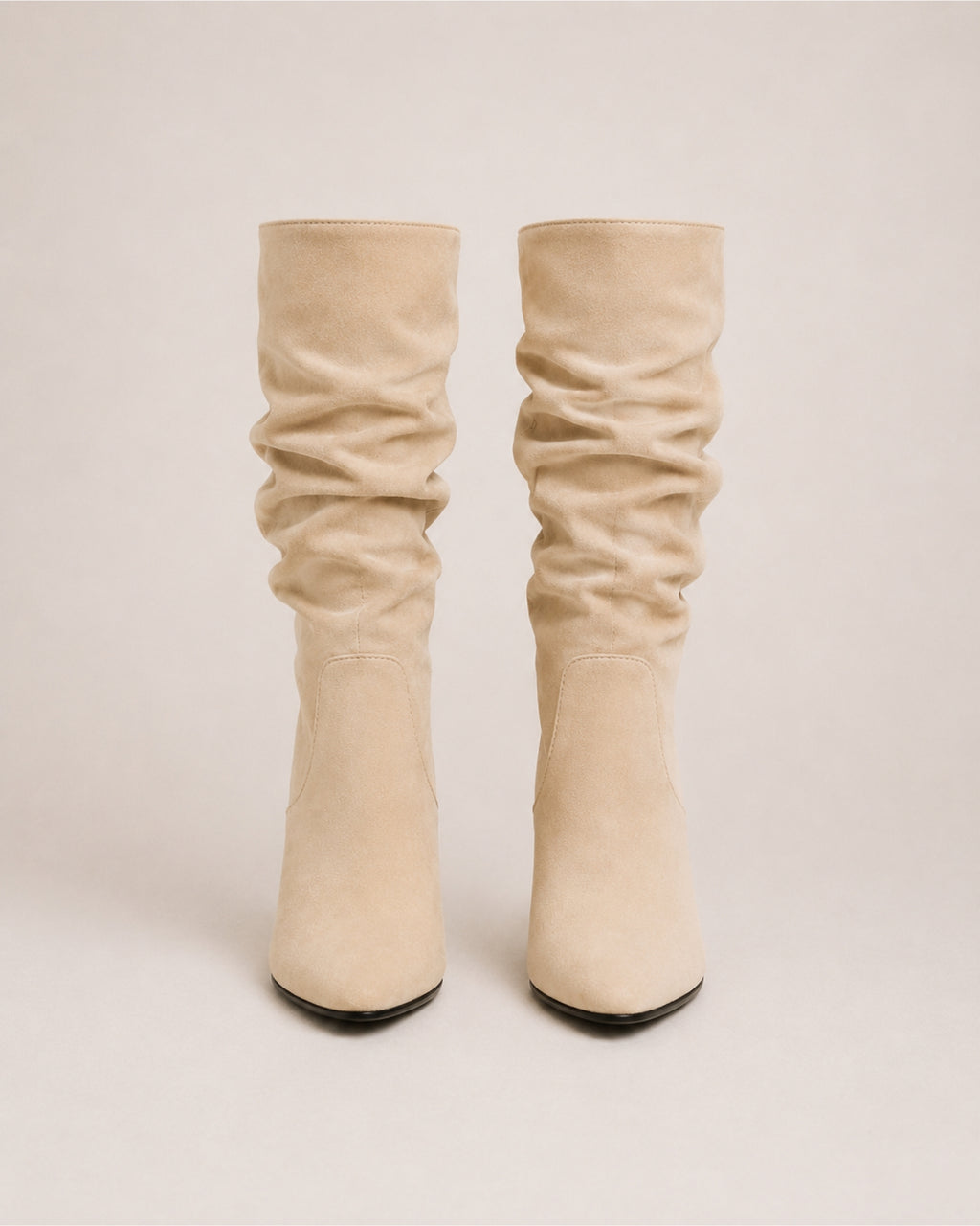 Women's Slouch Knee High Boots with High Heel