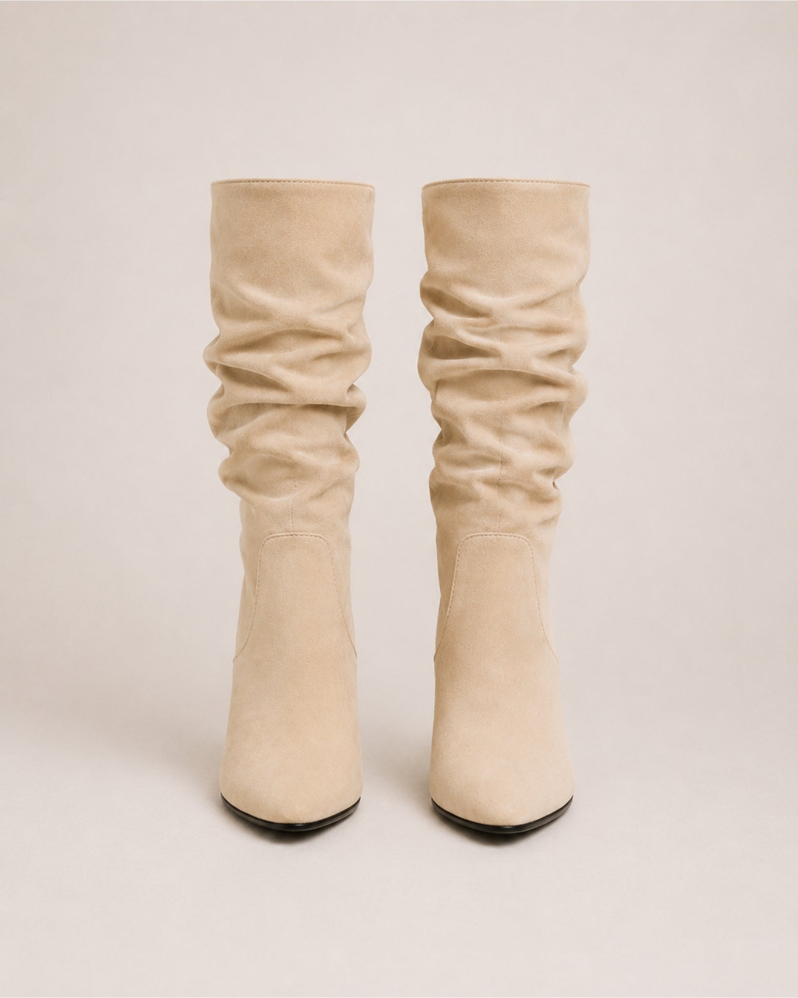 Women's Slouch Knee High Boots with High Heel