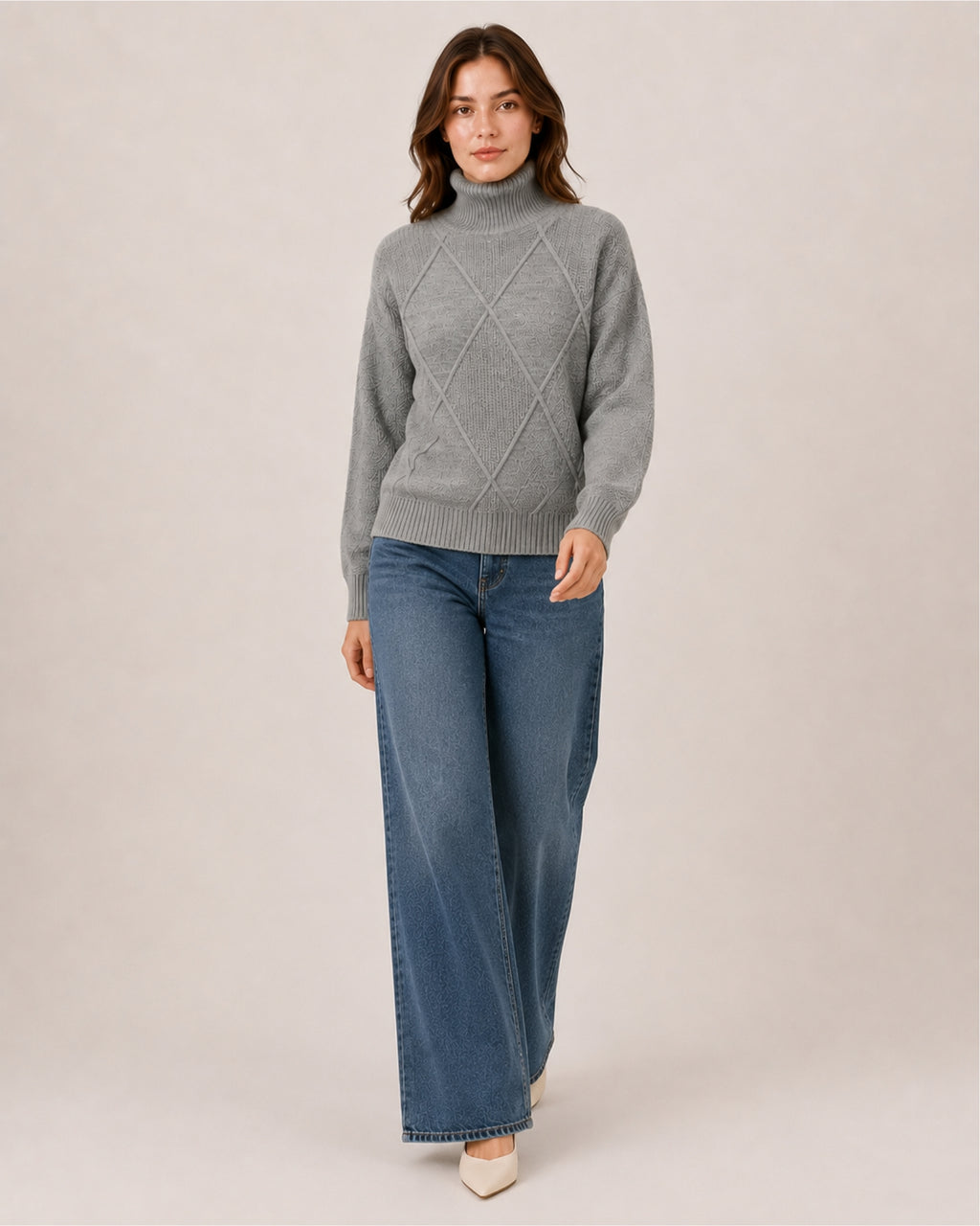 Women's Oversized Turtleneck Jumper