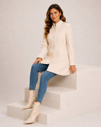 Women's Stand-Collar Longline Blazer