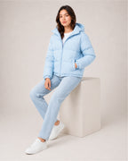 Women's Hooded Puffer Jacket – Warm Padded Zip-Up Coat