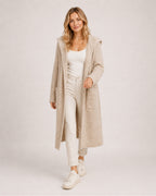 Women's Long Cardigan Hooded Oversized Knit Style